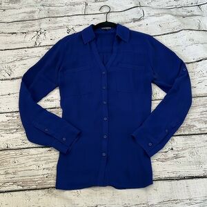 Express Portofino Long Sleeve Shirt/Blouse Size M